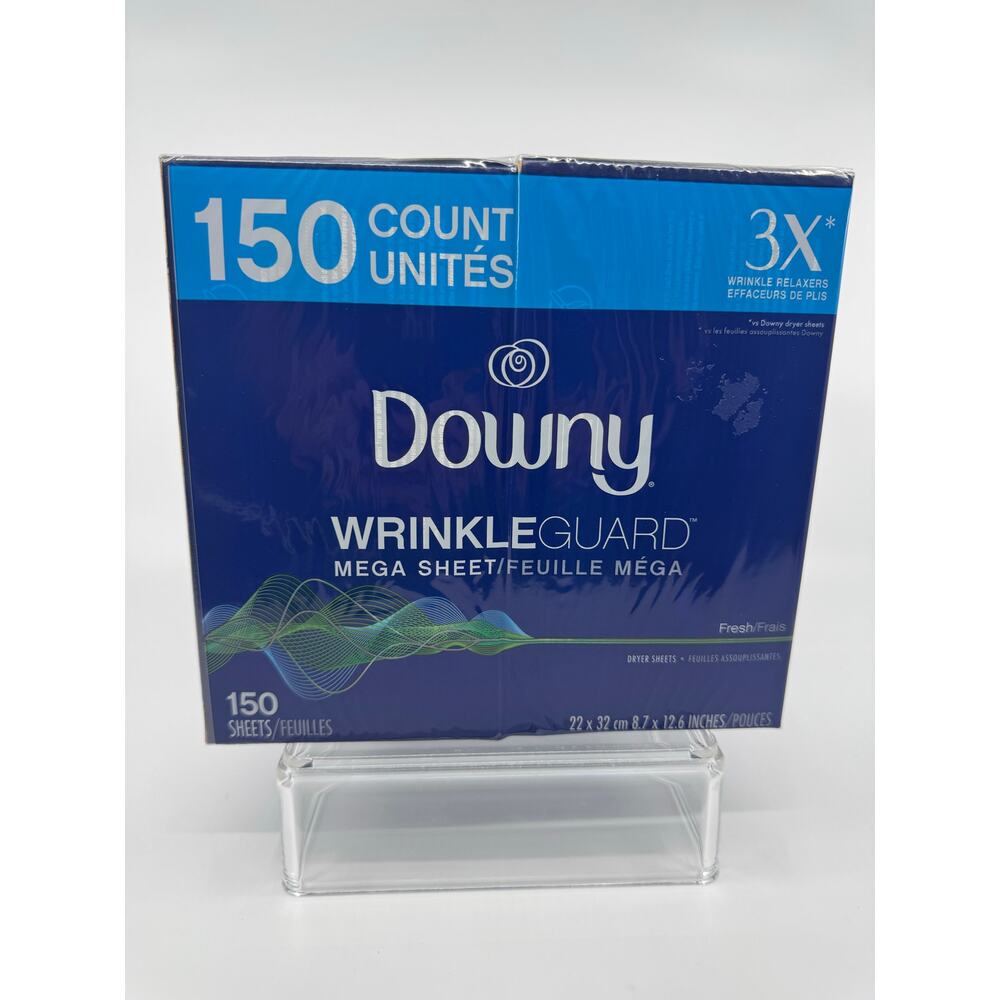 Downy WrinkleGuard Dryer Mega Sheets Fresh 150 Count 3X's Wrinkle Relaxer Guard